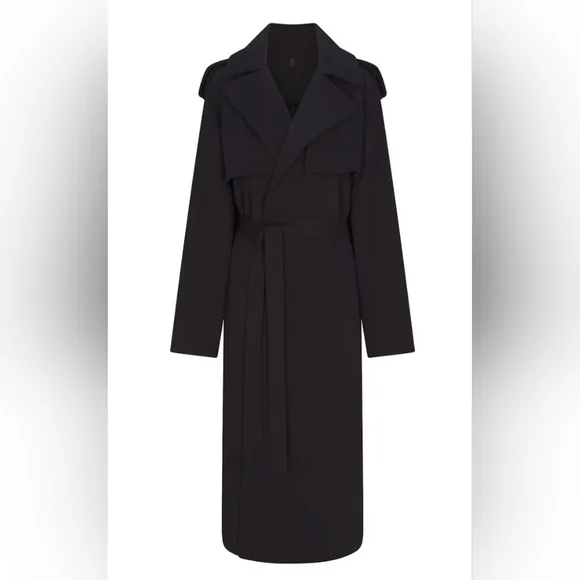 NWT SKIMS Boyfriend Fleece Oversized Trench Coat - Picture 1 of 9